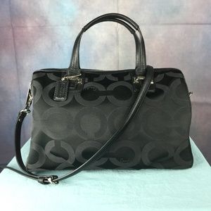 Coach Taylor Op Art Black Satchel